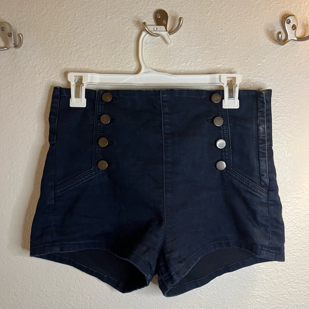 Forever 21 High Waist Navy Shorts